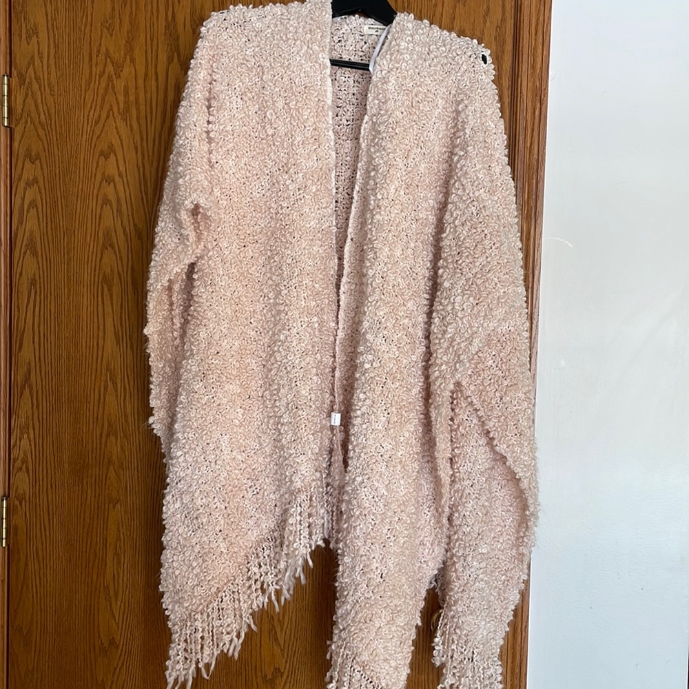 Pale pink poncho /wrap from World Market.
